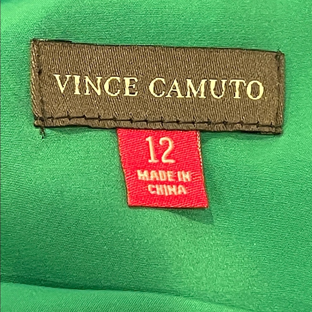 Vince Camuto Green and Navy Women's Blouse sz 12 - Picture 4 of 5